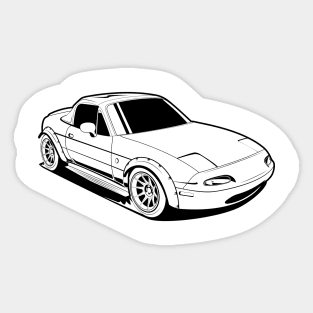 Black line miata classic Sticker